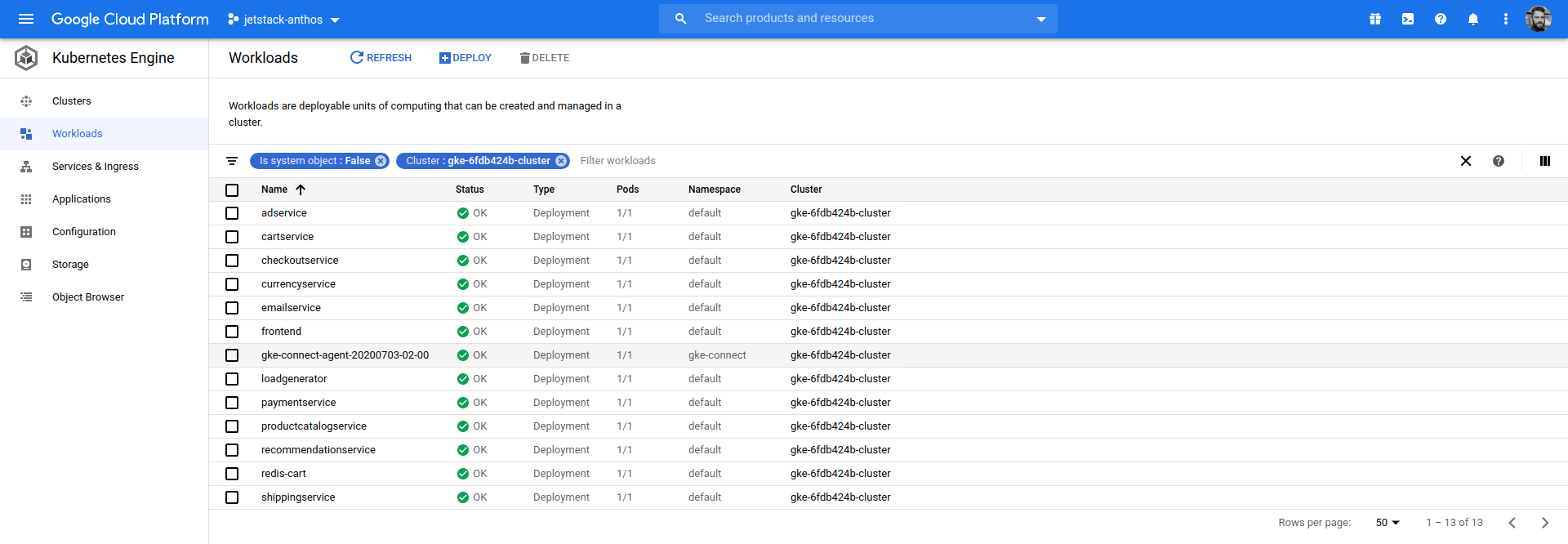 Management cluster SGs