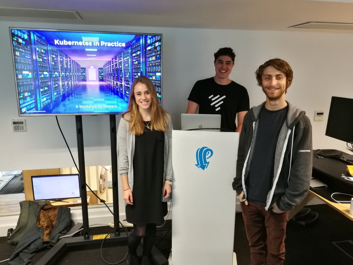 Hannah, James and Luke at a recent training workshop with a customer
