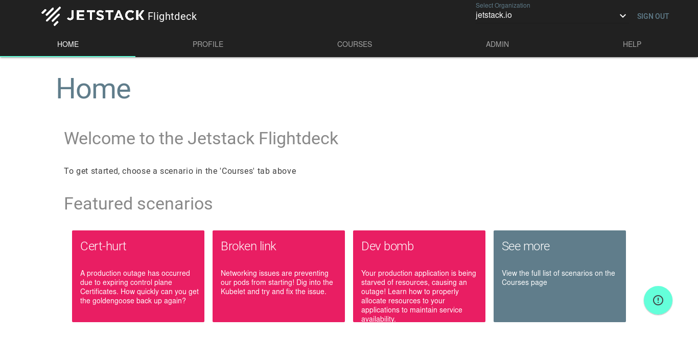 Jetstack Flightdeck