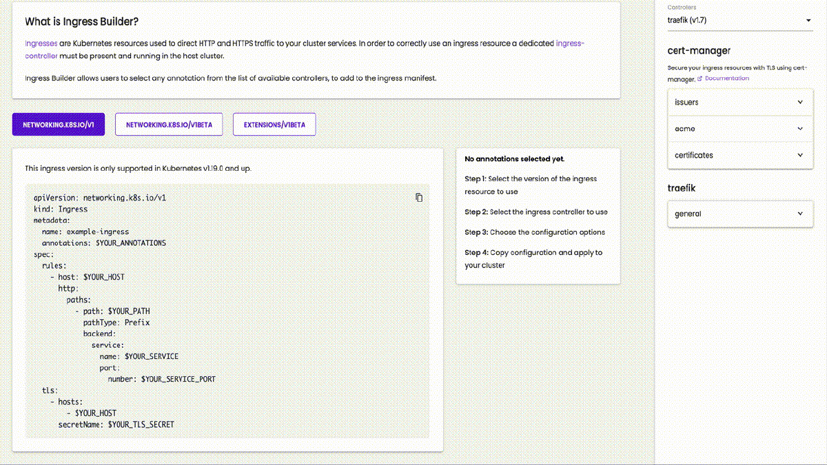 ingress controllers selector