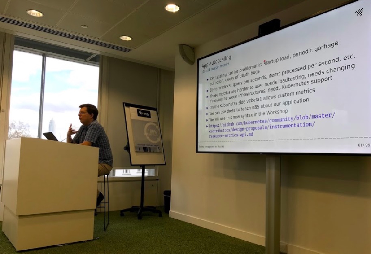 Gergely at Google Academy, Victoria